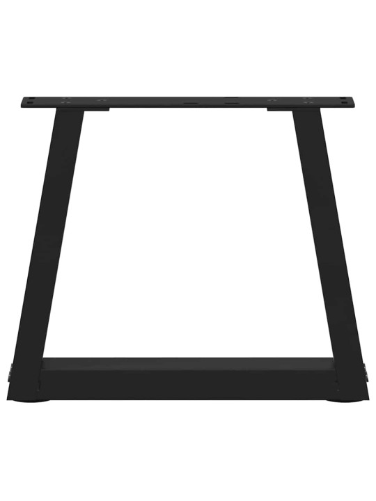 Sohvapöydän jalat v-muotoiset 2 kpl musta 40x(30-31,3) cm teräs