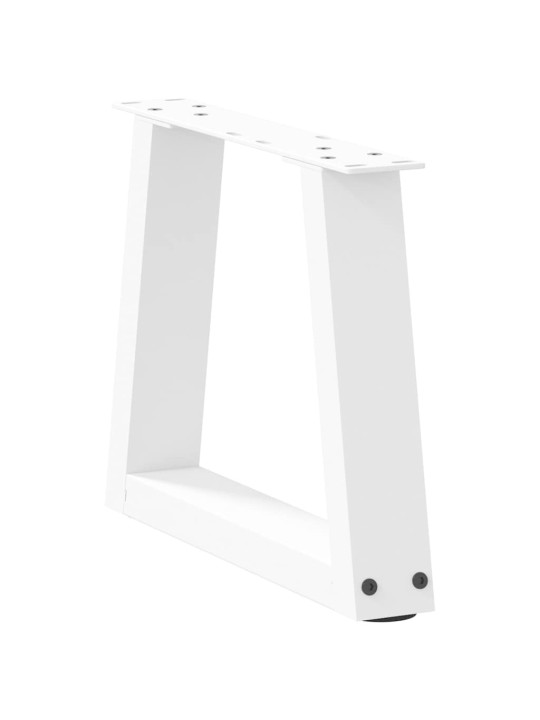 Sohvapöydän jalat v-muotoiset 2 kpl valkoinen 40x(30-31,3) cm teräs