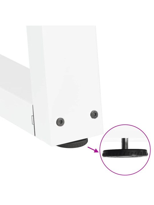 Sohvapöydän jalat v-muotoiset 2 kpl valkoinen 40x(30-31,3) cm teräs