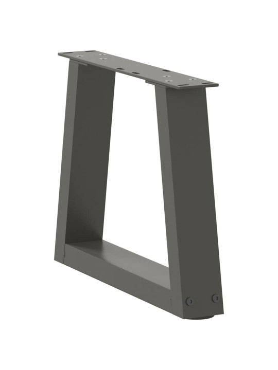Sohvapöydän jalat v-muotoiset 2 kpl antrasiitti 40x(30-31,3) cm teräs
