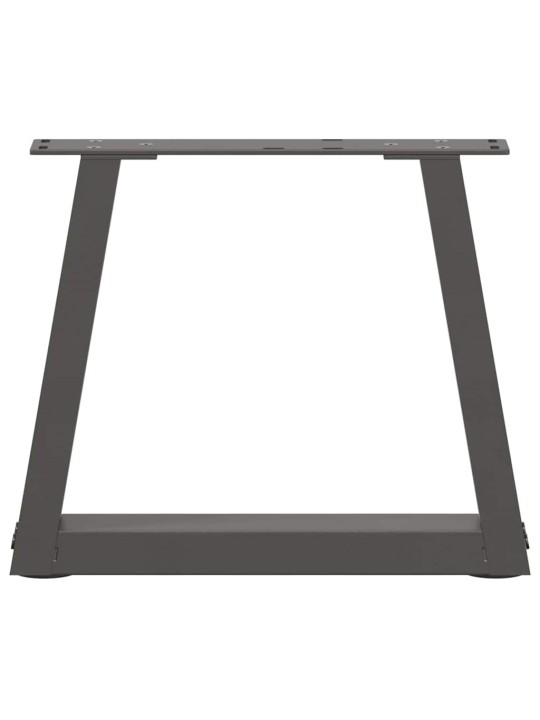 Sohvapöydän jalat v-muotoiset 2 kpl antrasiitti 40x(30-31,3) cm teräs