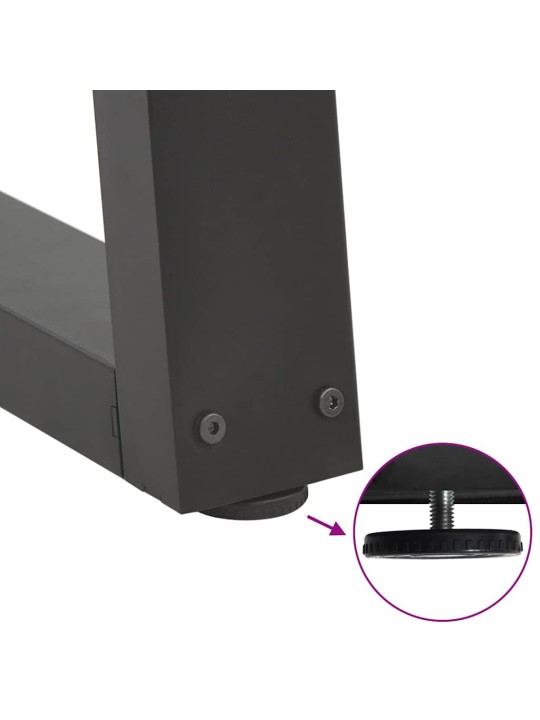 Sohvapöydän jalat v-muotoiset 2 kpl antrasiitti 40x(30-31,3) cm teräs