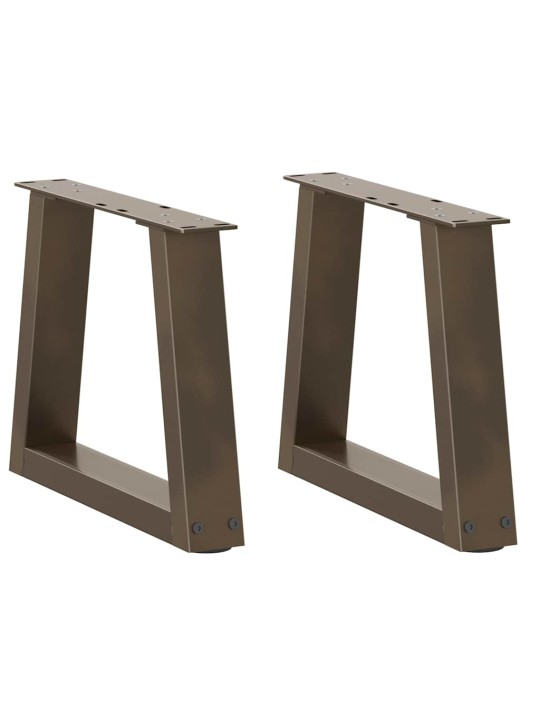 Sohvapöydän jalat v-muotoiset 2 kpl luonnonvärinen teräs 40x(30-31,3) cm teräs