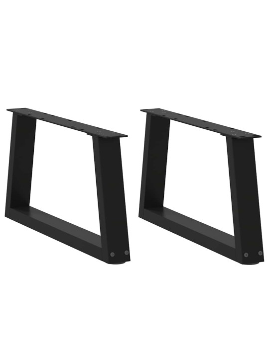 Sohvapöydän jalat v-muotoiset 2 kpl musta 50x(30-31,3) cm teräs