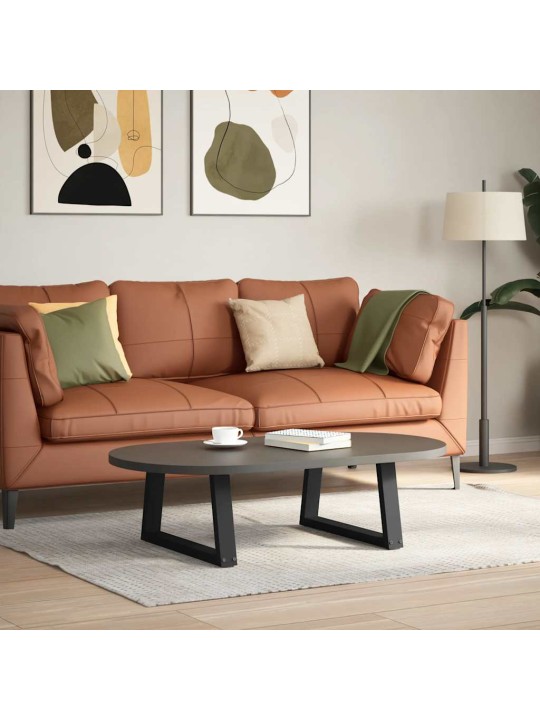 Sohvapöydän jalat v-muotoiset 2 kpl musta 50x(30-31,3) cm teräs