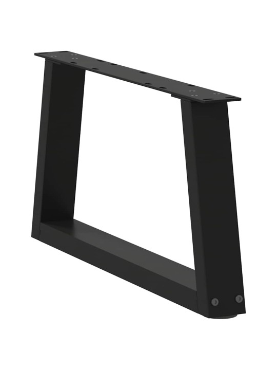 Sohvapöydän jalat v-muotoiset 2 kpl musta 50x(30-31,3) cm teräs