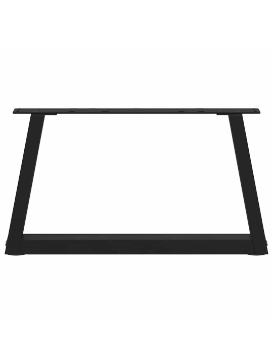 Sohvapöydän jalat v-muotoiset 2 kpl musta 50x(30-31,3) cm teräs