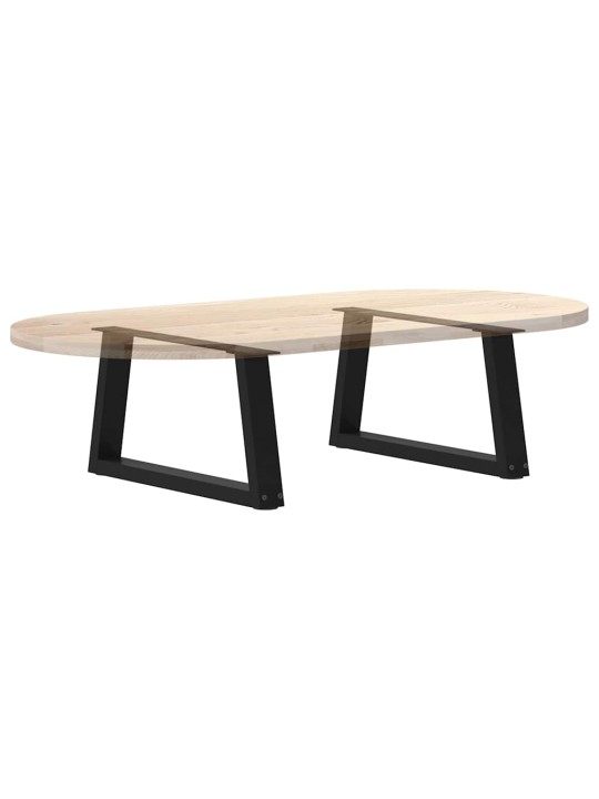 Sohvapöydän jalat v-muotoiset 2 kpl musta 50x(30-31,3) cm teräs