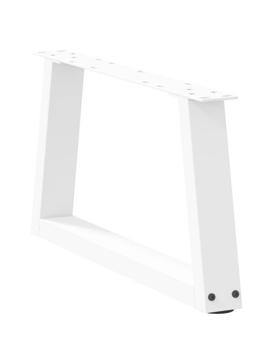 Sohvapöydän jalat v-muotoiset 2 kpl valkoinen 50x(30-31,3) cm teräs