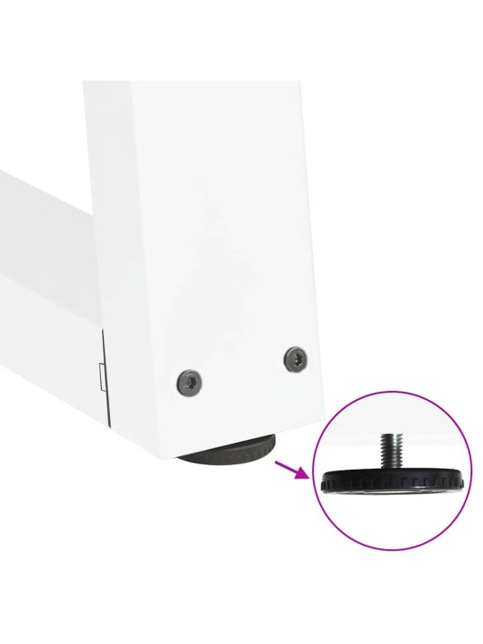 Sohvapöydän jalat v-muotoiset 2 kpl valkoinen 50x(30-31,3) cm teräs