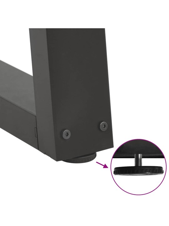 Sohvapöydän jalat v-muotoiset 2 kpl antrasiitti 50x(30-31,3) cm teräs