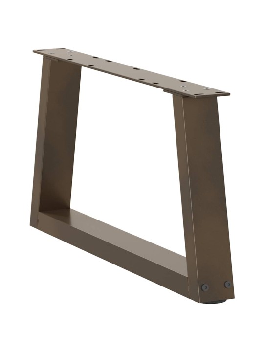 Sohvapöydän jalat v-muotoiset 2 kpl luonnonvärinen teräs 50x(30-31,3) cm teräs