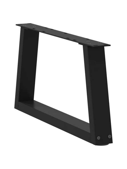 Sohvapöydän jalat v-muotoiset 2 kpl musta 60x(30-31,3) cm teräs