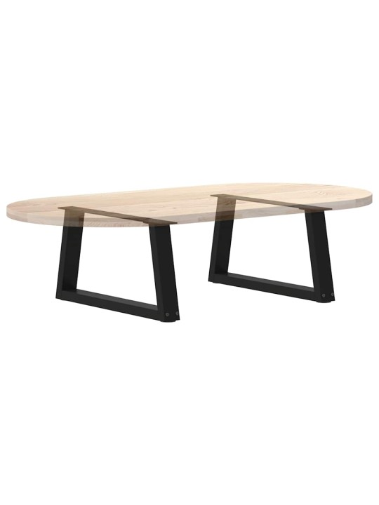Sohvapöydän jalat v-muotoiset 2 kpl musta 60x(30-31,3) cm teräs