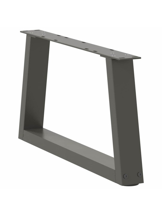 Sohvapöydän jalat v-muotoiset 2 kpl antrasiitti 60x(30-31,3) cm teräs