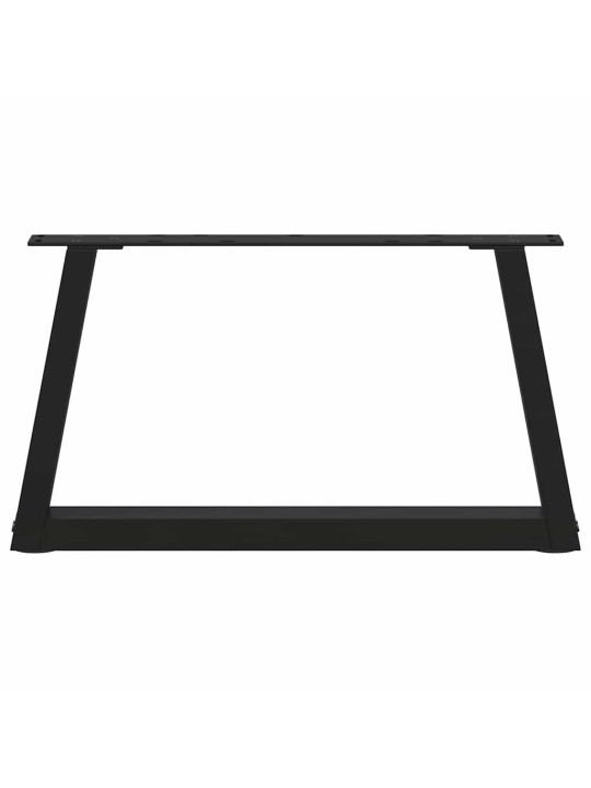 Sohvapöydän jalat v-muotoiset 2 kpl musta 70x(30-31,3) cm teräs