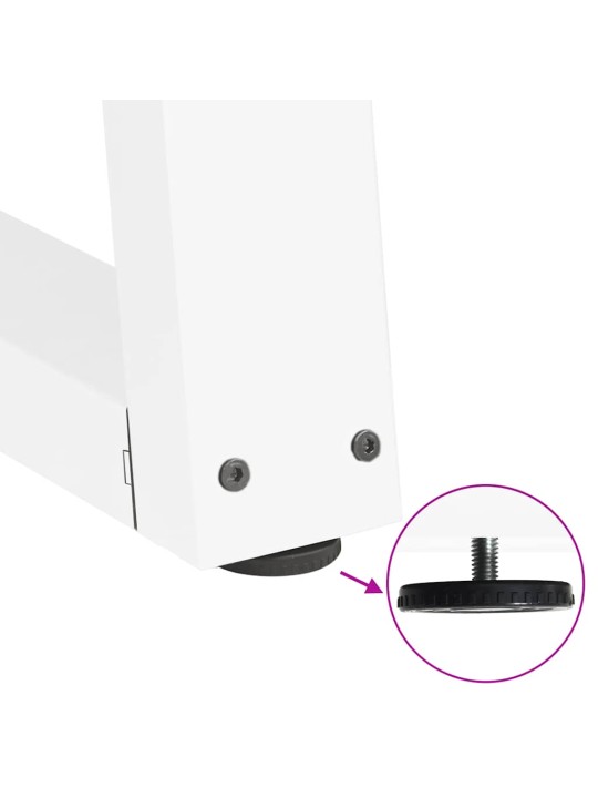 Sohvapöydän jalat v-muotoiset 2 kpl valkoinen 70x(30-31,3) cm teräs