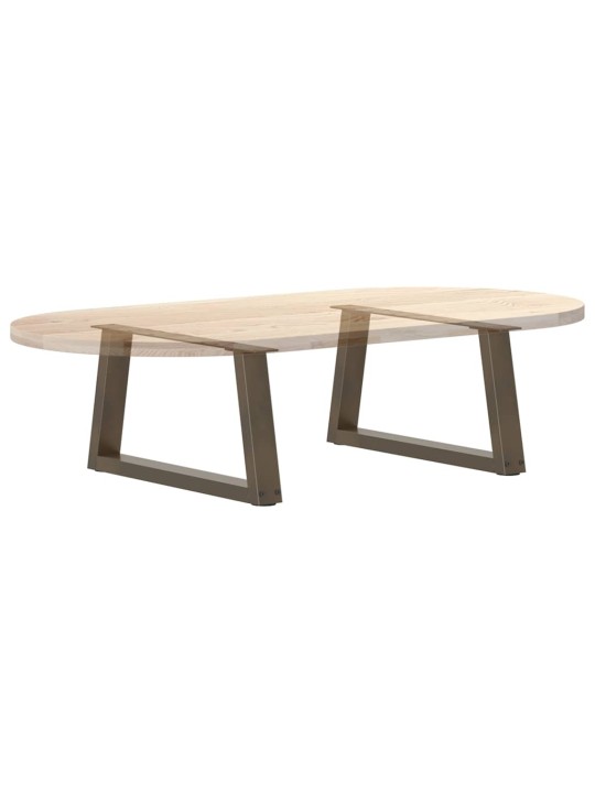 Sohvapöydän jalat v-muotoiset 2 kpl luonnonvärinen teräs 70x(30-31,3) cm teräs