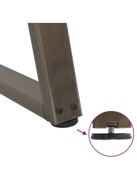Sohvapöydän jalat v-muotoiset 2 kpl luonnonvärinen teräs 70x(30-31,3) cm teräs