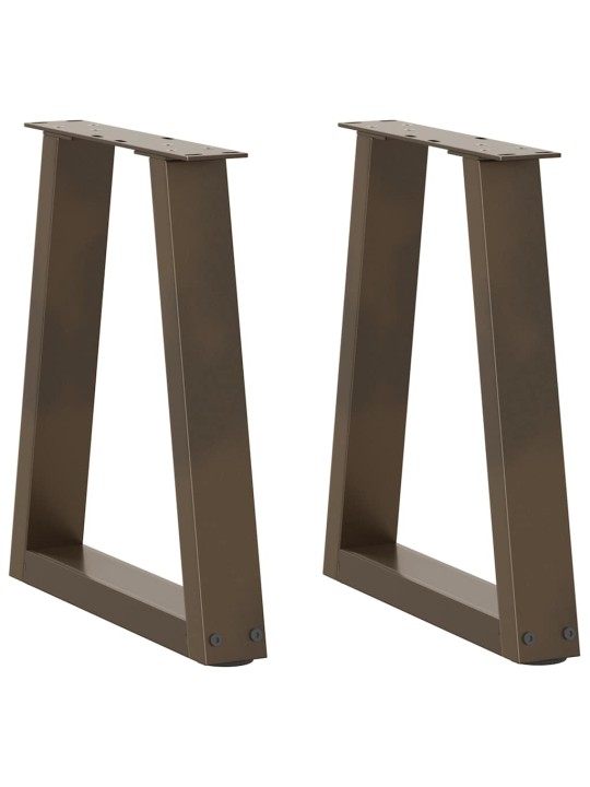 Sohvapöydän jalat v-muotoiset 2 kpl luonnollinen teräs 28x(42-43,3) cm teräs