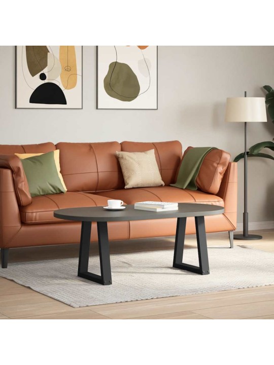 Sohvapöydän jalat v-muotoiset 2 kpl musta 38x(42-43,3) cm teräs