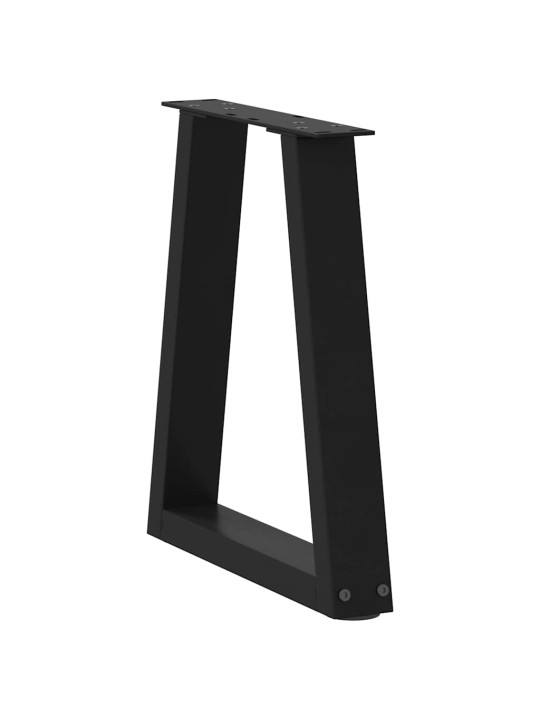 Sohvapöydän jalat v-muotoiset 2 kpl musta 38x(42-43,3) cm teräs