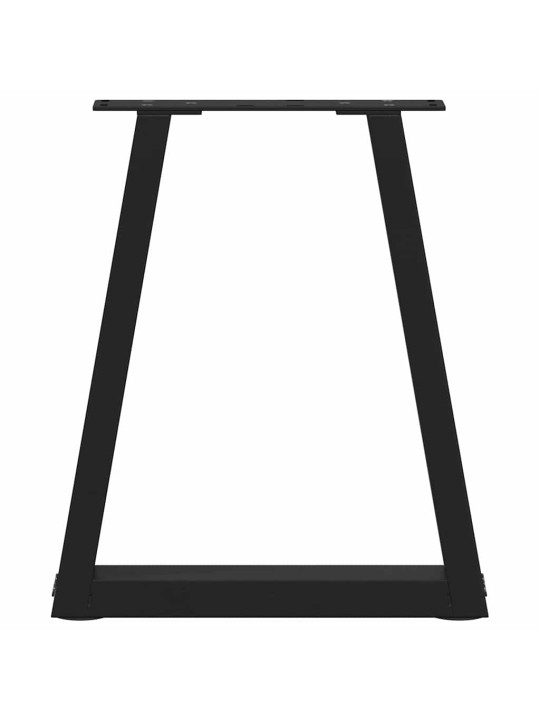 Sohvapöydän jalat v-muotoiset 2 kpl musta 38x(42-43,3) cm teräs
