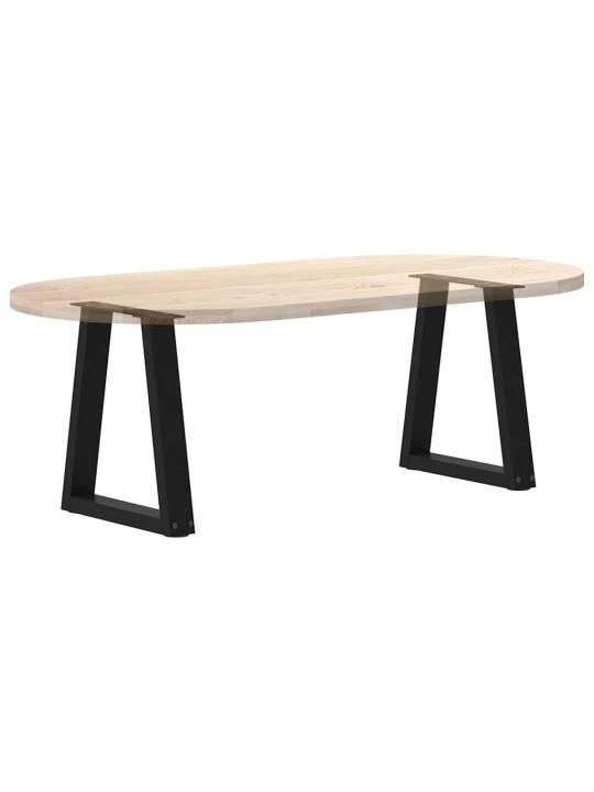 Sohvapöydän jalat v-muotoiset 2 kpl musta 38x(42-43,3) cm teräs