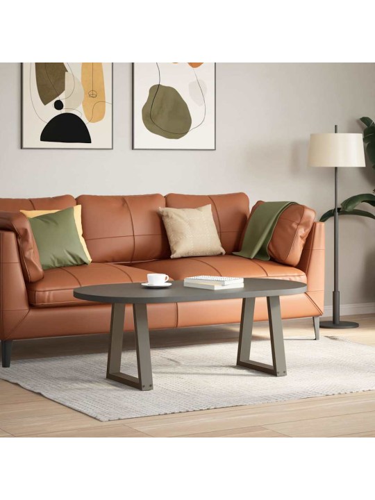 Sohvapöydän jalat v-muotoiset 2 kpl luonnollinen teräs 38x(42-43,3) cm teräs
