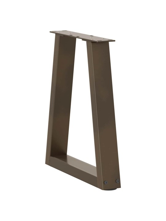 Sohvapöydän jalat v-muotoiset 2 kpl luonnollinen teräs 38x(42-43,3) cm teräs