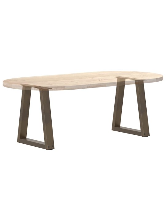 Sohvapöydän jalat v-muotoiset 2 kpl luonnollinen teräs 38x(42-43,3) cm teräs