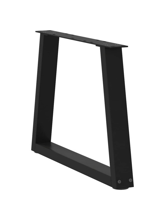Sohvapöydän jalat v-muotoiset 2 kpl musta 50x(42-43,3) cm teräs