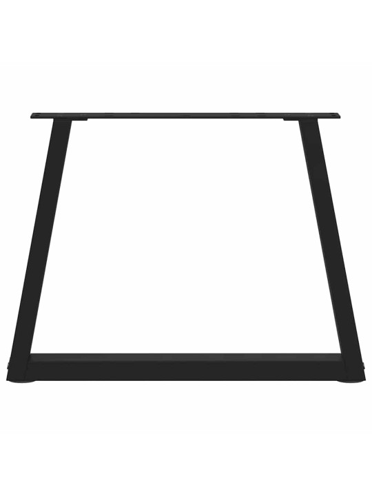 Sohvapöydän jalat v-muotoiset 2 kpl musta 50x(42-43,3) cm teräs