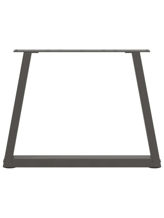Sohvapöydän jalat v-muotoiset 2 kpl antrasiitti 50x(42-43,3) cm teräs