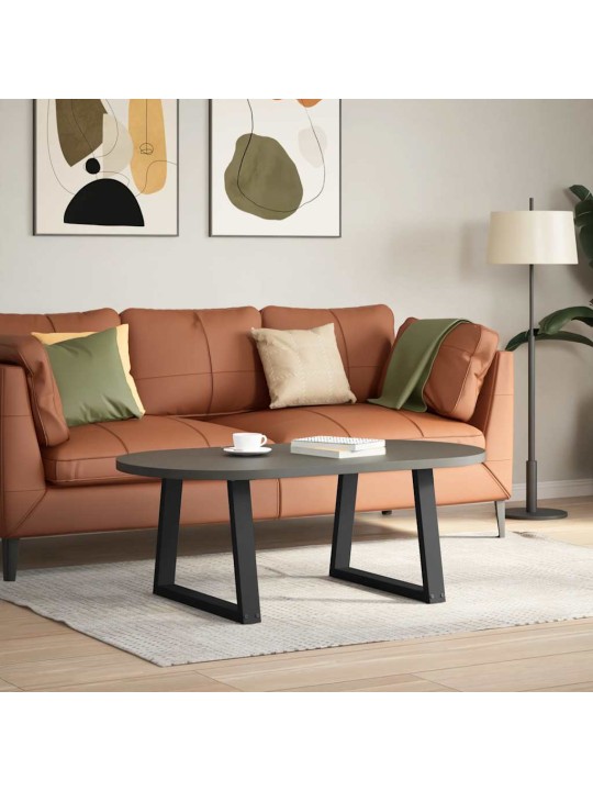 Sohvapöydän jalat v-muotoiset 2 kpl musta 60x(42-43,3) cm teräs