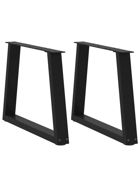 Sohvapöydän jalat v-muotoiset 2 kpl musta 70x(42-43,3) cm teräs