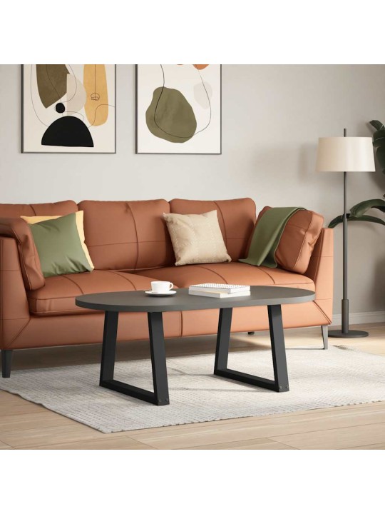 Sohvapöydän jalat v-muotoiset 2 kpl musta 70x(42-43,3) cm teräs
