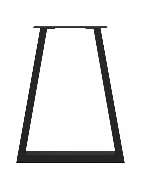 Ruokapöydän jalat v-muotoiset 2 kpl musta 50x(72-73) cm teräs