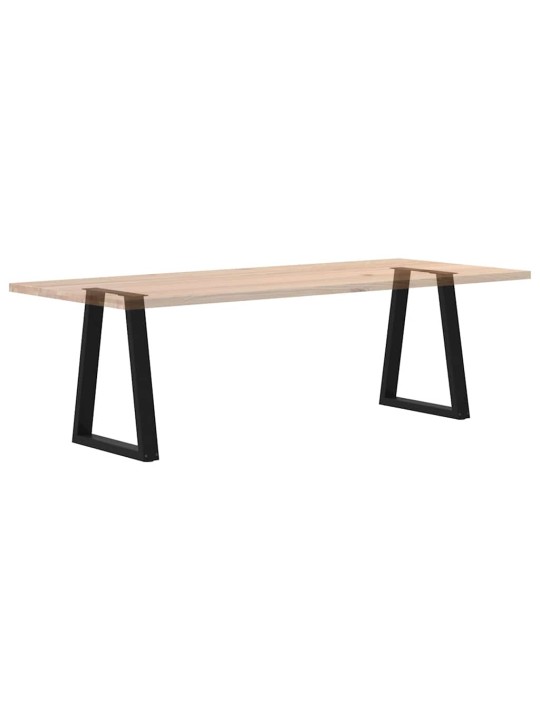 Ruokapöydän jalat v-muotoiset 2 kpl musta 50x(72-73) cm teräs