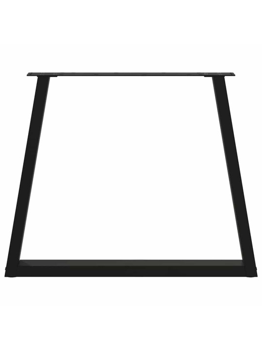 Ruokapöydän jalat v-muotoiset 2 kpl musta 70x(72-73,3) cm teräs
