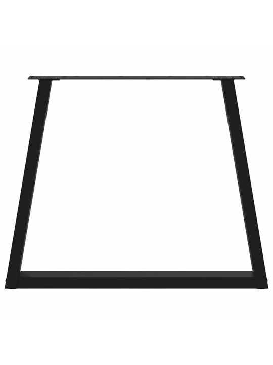 Ruokapöydän jalat v-muotoiset 2 kpl musta 80x(72-73,3) cm teräs