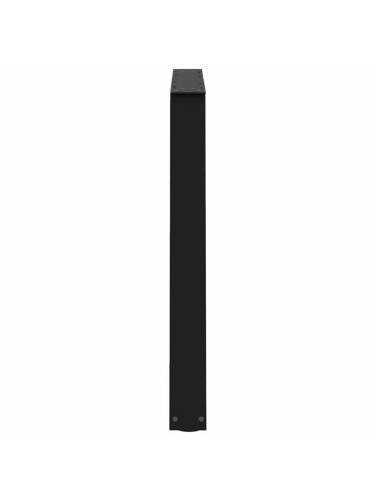 Ruokapöydän jalat v-muotoiset 2 kpl musta 90x(72-73,3) cm teräs
