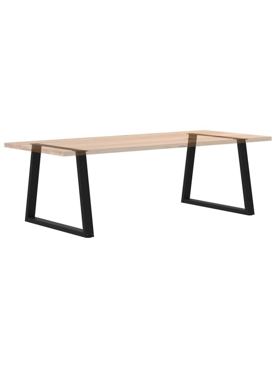 Ruokapöydän jalat v-muotoiset 2 kpl musta 90x(72-73,3) cm teräs