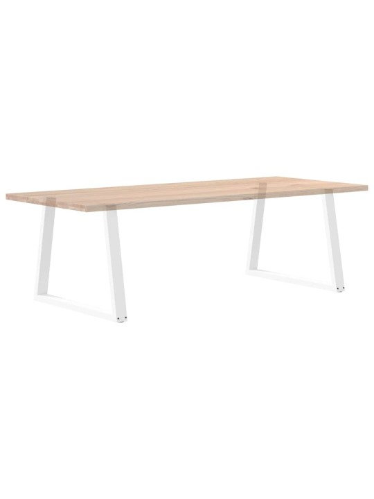 Ruokapöydän jalat v-muotoiset 2 kpl valkoinen 90x(72-73,3) cm teräs