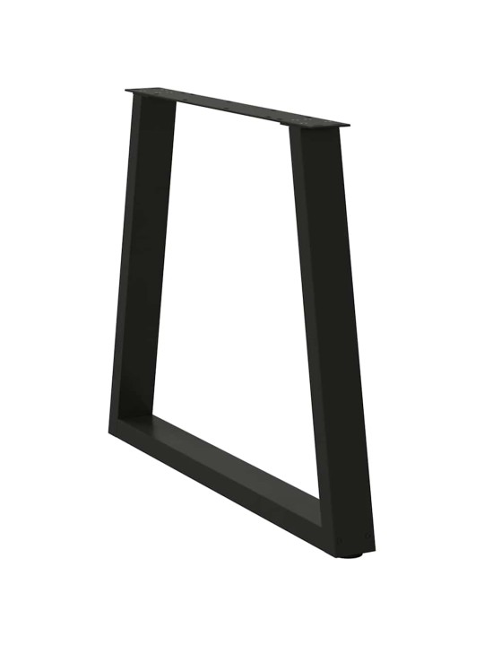 Ruokapöydän jalat v-muotoiset 3 kpl musta 70x(72-73,3) cm teräs
