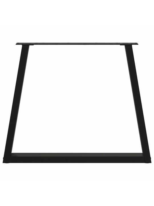 Ruokapöydän jalat v-muotoiset 3 kpl musta 70x(72-73,3) cm teräs