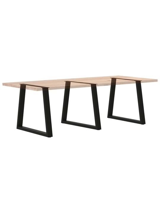 Ruokapöydän jalat v-muotoiset 3 kpl musta 80x(72-73,3) cm teräs