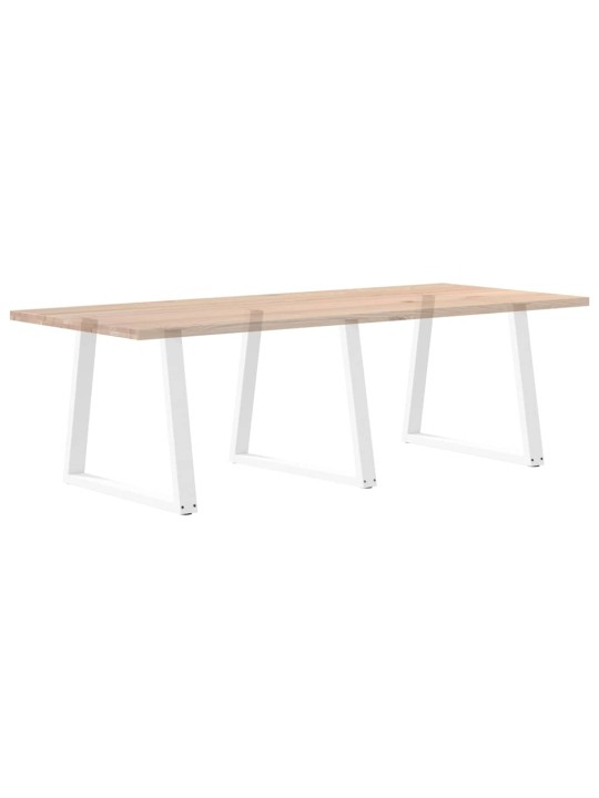 Ruokapöydän jalat v-muotoiset 3 kpl valkoinen 80x(72-73,3) cm teräs