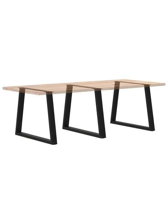 Ruokapöydän jalat v-muotoiset 3 kpl musta 90x(72-73,3) cm teräs
