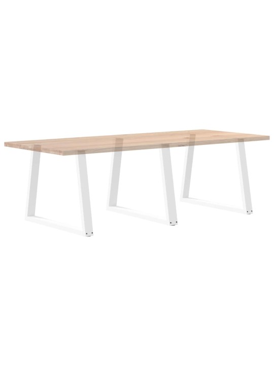 Ruokapöydän jalat v-muotoiset 3 kpl valkoinen 90x(72-73,3) cm teräs